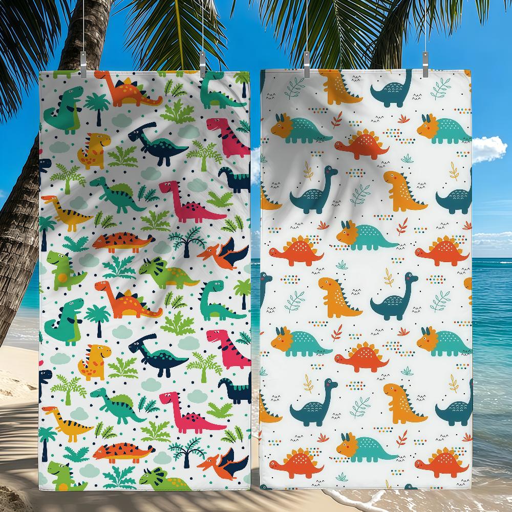 Cartoon Dinosaur cute kid Towel Quick Drying Beach Towels Are Suitable For Swimming Pools Camping Yoga And The Gym