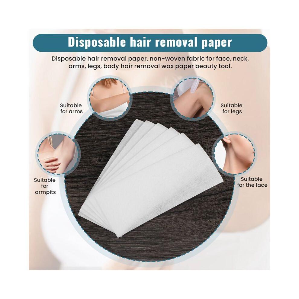 100 PièCes / Ensemble Papiers DéPilatoires Tissu Non Tissé pour Visage Cou Bras Jambe Corps éPilation Papier Cire Outils de Beauté