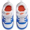 Nike Court Borough Synthetic Leather Comfortable Low-Top Walking Shoes Baby Sneaker White Blue IR5461-101