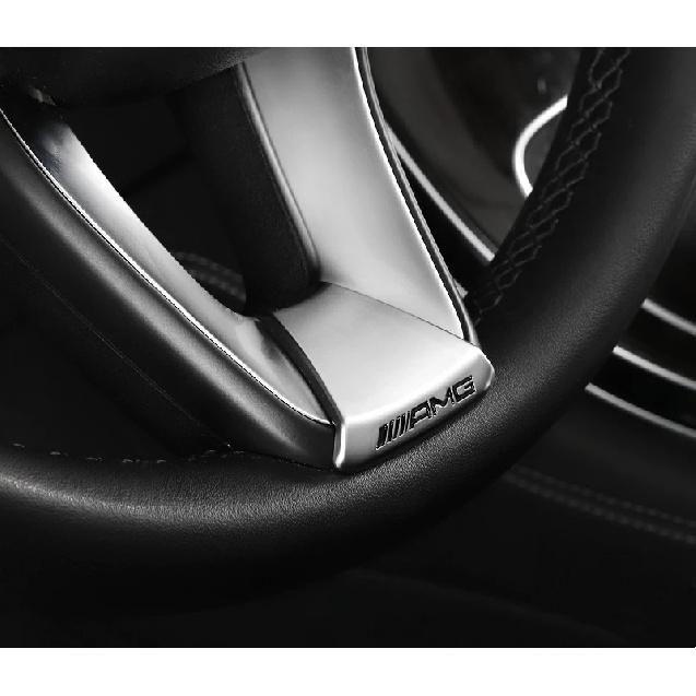 1Pcs Aluminium Alloy Car Steering Wheel Stickers Styling Accessories For Benz AMG W201 W124 W176 W204 W205 W203 W212 W211 W126