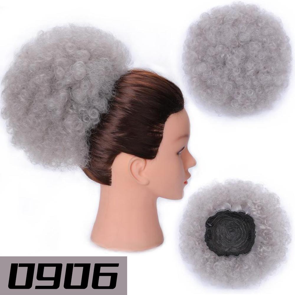 

LISI HAIR Synthetic Short Fluffy Curly Ponytail Hair Extensions Drawstring High Puff Clip In Hair Buns Wig For Women Daily Wear 15cm