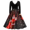 JPNTKY Fashion Spring Autumn Long Sleeve  V-Neck Casual Dresses