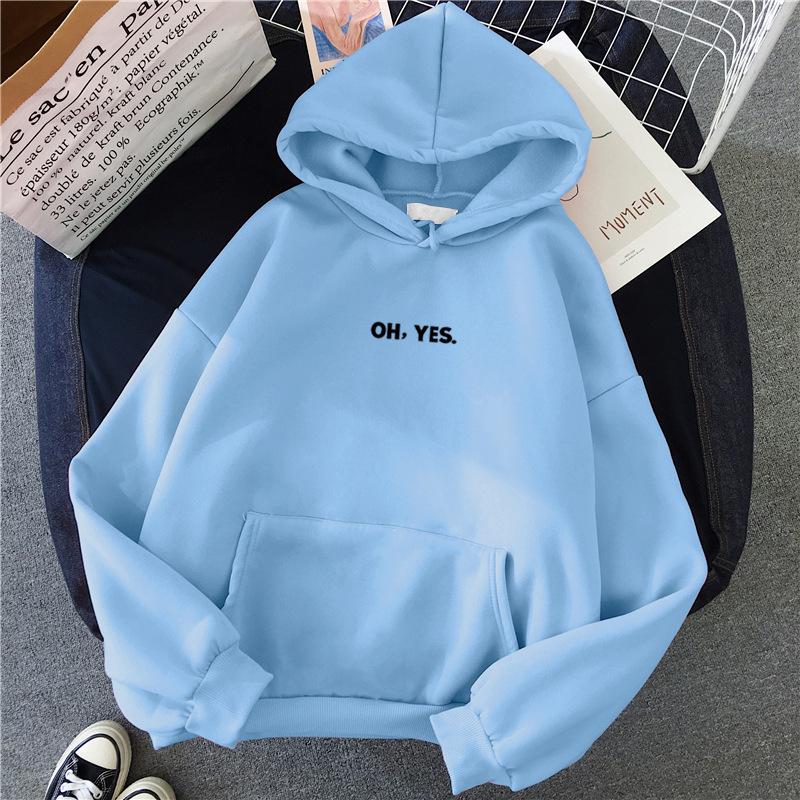 2024 Autumn/Winter Women's Korean Style Loose Fleece-Lined Hooded Sweatshirt
