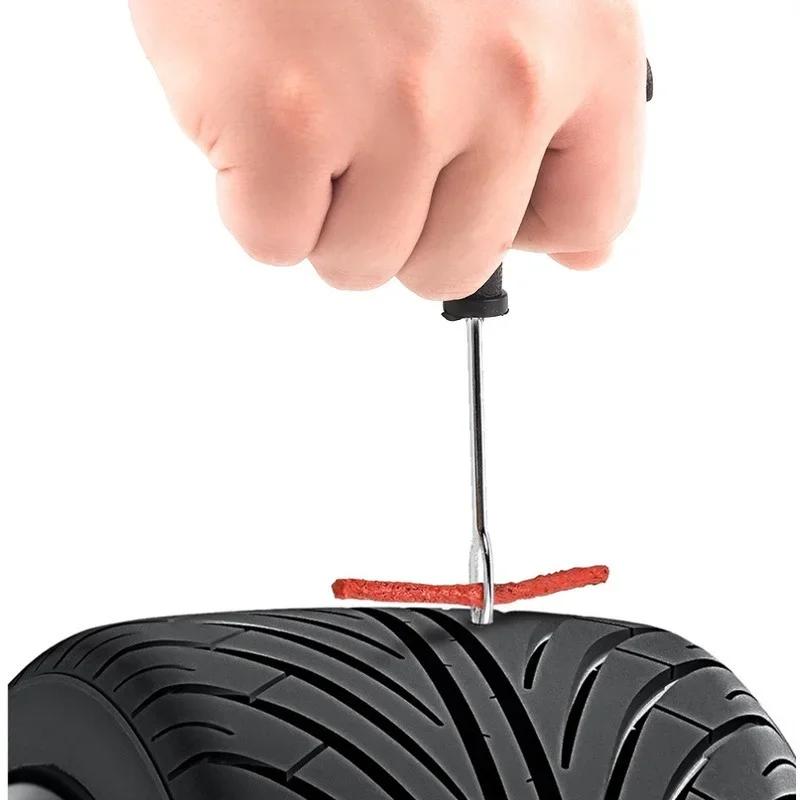Car Tire Repair Tool Repair Rubber Strip Kit Studding Plug Auto Bike Motorbike Tire Repair Puncture Plug Garage Car Accessories