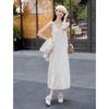 Mocana Elegant Floral Two-Piece Dress & Cardigan Set
