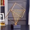 Metal Handicrafts Geometric Square Rubik's Cube Metal Gold Ornaments Hollow Square Metal Figurine Home Decoration Accessories