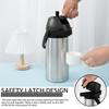 64oz/1.9L Coffee Carafe Push Type Thermos Kettle Stainless Steel Hot Coffee Pot Leak-proof Thermal Water Bottles for Home Travel