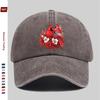 pc Unisex Red Bird Pattern Printed Baseball Cap Cardinal Print Is an Ideal Decorative Hat for Travel Enthusiasts and Valentine