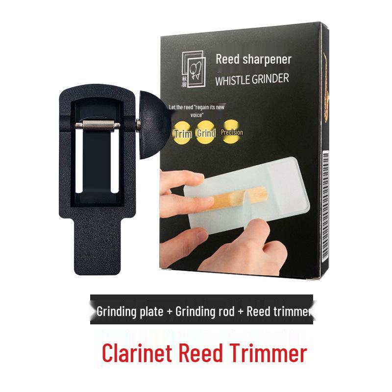 

Saxophone & Clarinet Reed Trimmer and Grinder Set with Black Tube Accessories