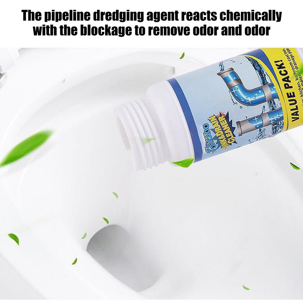 Drain Cleaner Powder for Kitchen and Bathroom Unblocking Pipe Odor Removal Non Corrosive Formula