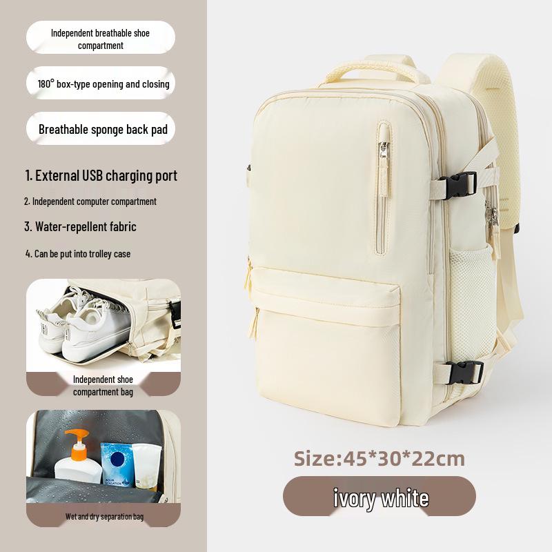

Expandable Travel Backpack with Shoe Compartment and Wet/Dry Separation for Men and Women - Perfect for Short Trips and Business Travel