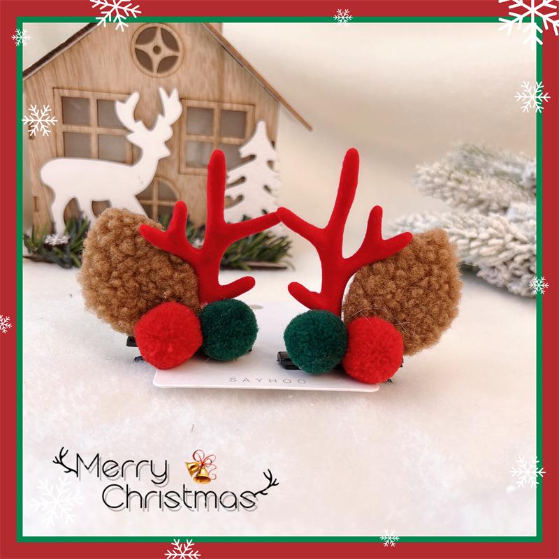 New Cute Antler Hair Clip for Girls - Korean Mori Style Christmas Reindeer Design
