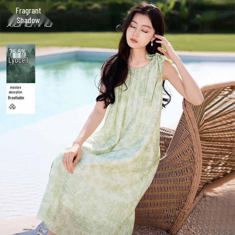 Women s Sleeveless Lyocell Tencel Printed Dress L