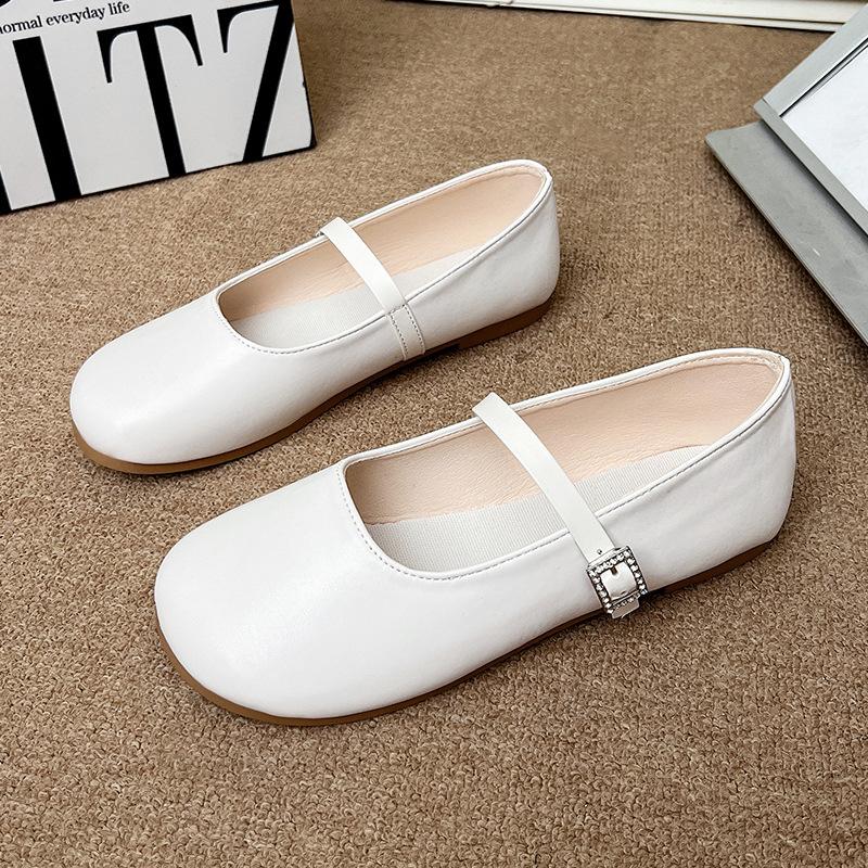 Flat-bottomed Mary Jane single shoes women's ins tide 2025 spring and autumn new Korean version versatile student flat-bottomed Doudou grandma shoes