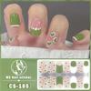 CS Waterproof No-Cure Gel Nail Wraps, Full Cover Japanese & Korean Style Heart Pattern Nail Stickers, Nail Patch Films