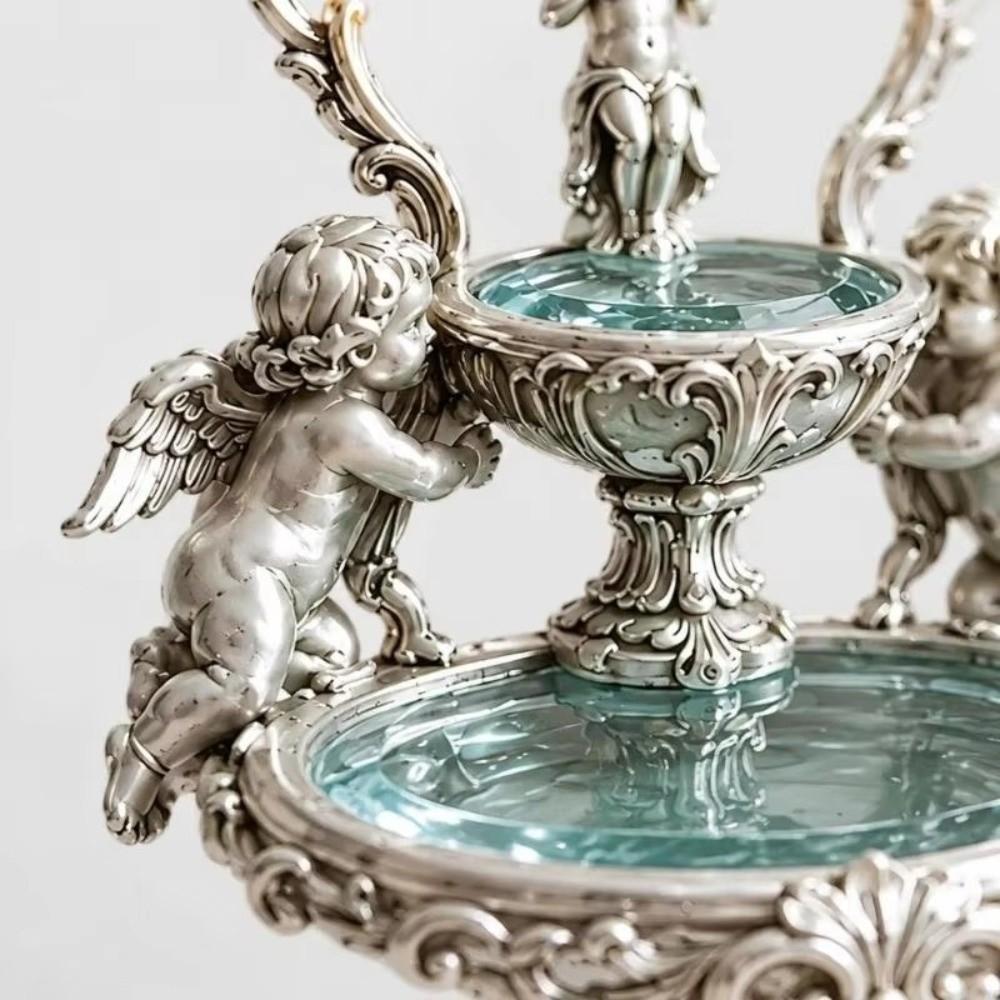 Embossed Detail Clavicle Chain French Style Wishing Fountain Necklace Party Occasion
