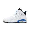 Air Jordan 6 Retro 'Sport Blue' 2014 (Unisex) White / Sport Blue-Black Vintage Basketball Shoes 384664 107
