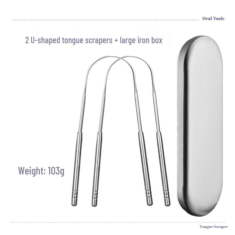 U-Shaped Stainless Steel Tongue Scraper and Coating Cleaner