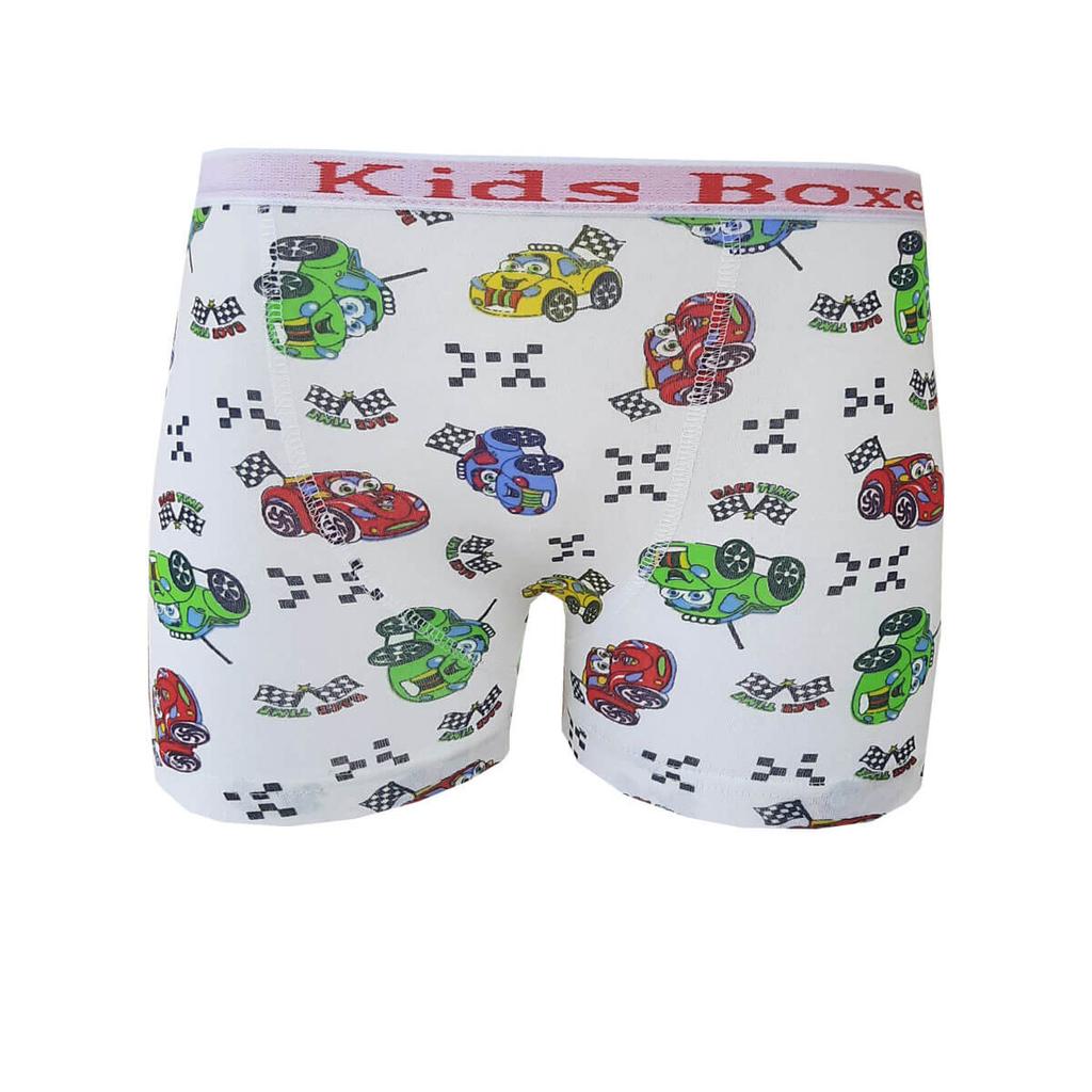 Bokserki chłopięce z masą perłową 12 z kolorowym nadrukiem