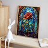 Disney 5D DIY Diamond Painting Decorations Rose Themed Stained Window Art Illustrations Diamond Embroidery and Rhinestone Cross Stitch Sets Handmade