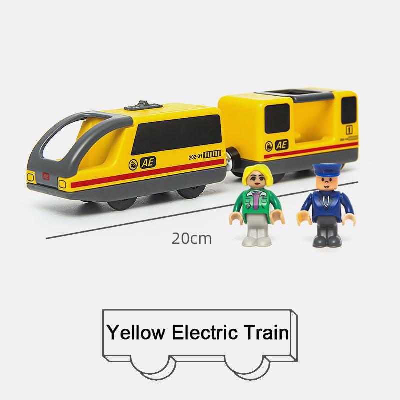 Für Holzeisenbahn Gleis Autobahn Kreisverkehr Set Holz Eisenbahn Elektrische Magische Eisenbahn Spielzeug Holz Schienen Spielzeug Kinder Jungen Geburtstag Geschenke