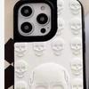 3D Cartoon Skull Silicone Case for Apple 15 Pro - Full Coverage Protective Skin