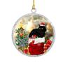 2D Black Cat Christmas Pendant Cartoon Vibrant Black Cat Christmas Ornaments  New Year