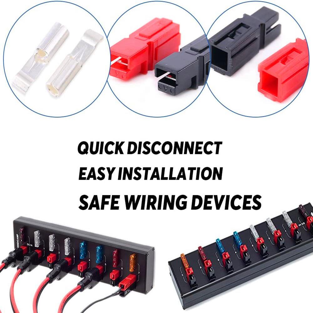 Battery Connector Kit 30A Quick Disconnect Connect Battery Modular Connector Set