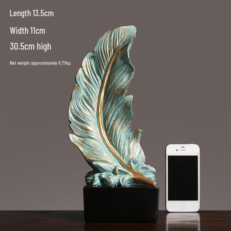 

American Villa Feather Sculpture: Entrance & Living Room Decor Ornaments