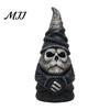 Desktop Display Statues 3D Printed Gothic Skull Gnome Ornament, Halloween Retro Spooky Ornaments for Home Decor Figurine and Garden Decoration, Unique