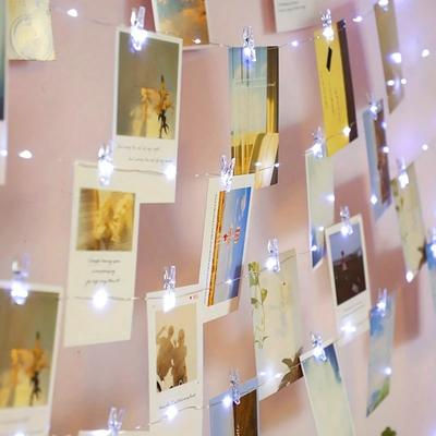 Transparent Clip On Copper Wire Light String Photo Wall Light Soft Light Decorative Light Suitable for Home Decoration