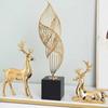 Realistic Reindeer Decor Reindeer Holiday Embellishment Christmas Electroplating Golden Reindeer Statue Set Elk for Home