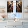 2 Panels Crow Art Creative Resin Crafts Pattern Window Curtains   Half Blackout Suitable for Artistic Home Decorative Curtains