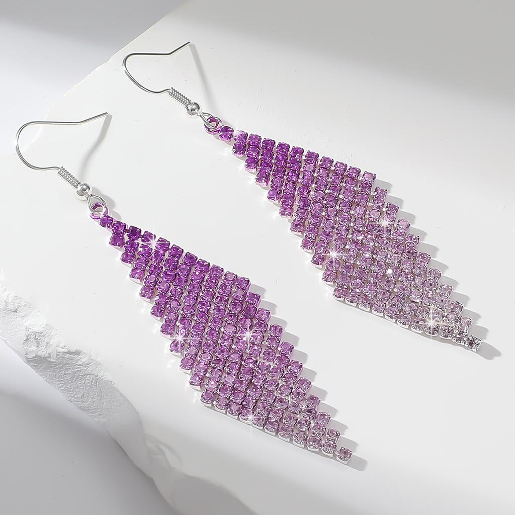 New Gradient Color Long Tassel Earrings - Stylish  High-end Elegant Studs - Unique and Versatile Earrings