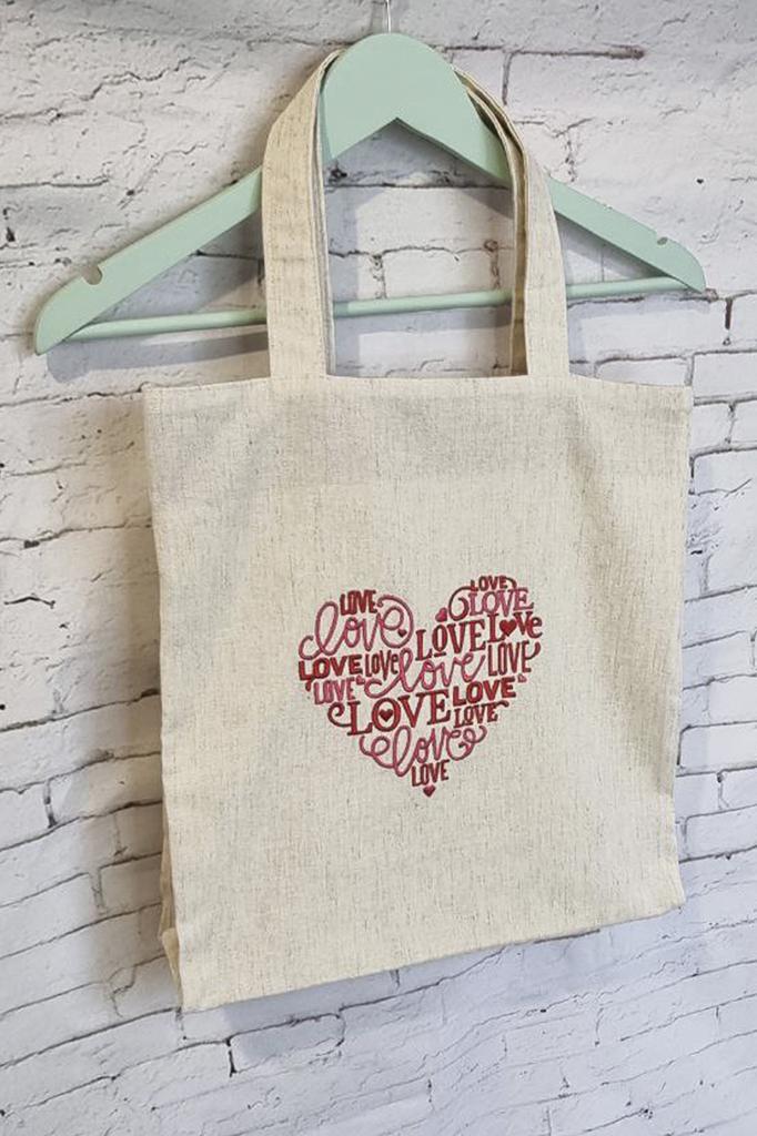 Shopper Bag with Embroidery Heart LB781 NeedleWoman Beige (39681005)