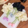Elastic Material Tulip Headbands Spring Design Flower Elastic Hair Ties  Fairy Style