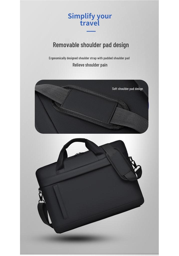 Large Capacity Handheld Laptop Backpack & Business Crossbody Shoulder Briefcase