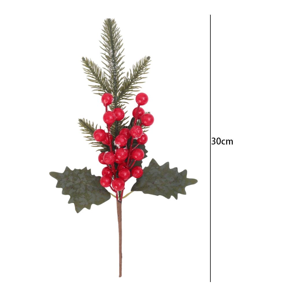 Artificial Simulated Plants Berry Branch Pine Grass Red Berries Flowers DIY Wreath Christmas Tree Ornaments Xmas Home Decoration