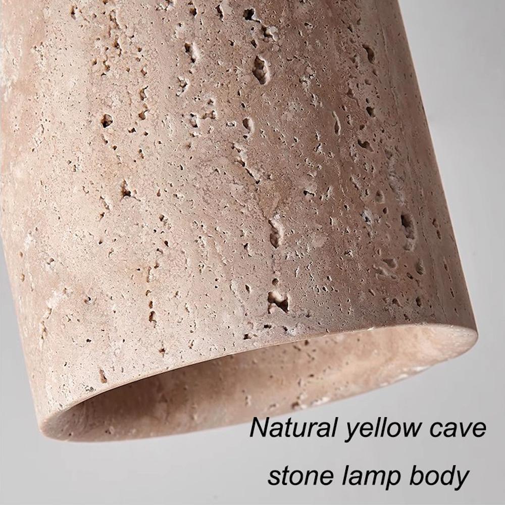 Modern Style Wabi Sabi Pendant Lamp New Yellow Travertine LED Lamp for Bedroom Lobby Restaurant Hotel Aisle Corridor