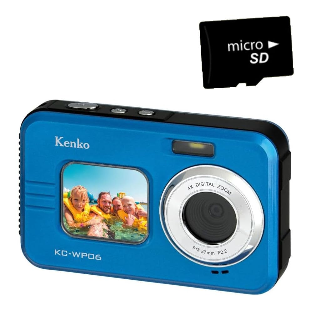 

Kenko Waterproof Digital Camera Blue microSDHC Card 32GB Set KC-WP06 & синій