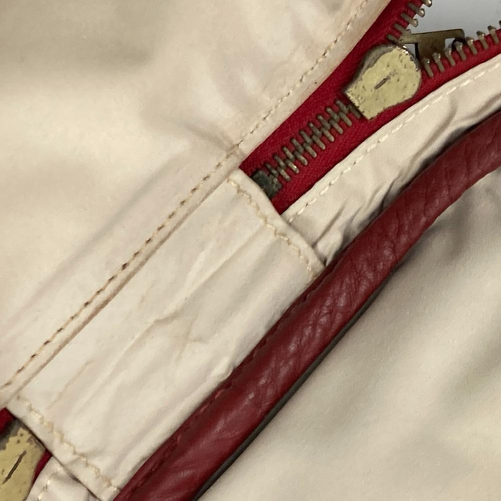 HERMES City Vanity bag Hand Bag Leather Red