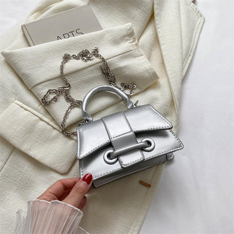 Unique Trendy Handbag Single Shoulder Bag Casual Commuting Crossbody Bag серебряный