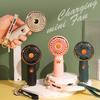 Summer Mini Fan Cute Cartoon Portable Charging Usb Handheld Fan Student Outdoor Fan Cooling Electric Fan Outdoor Fans