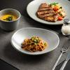 Japanese Special-Shaped Steak Plate Ceramic Western Plate Household Retro Dish Plate Ins Light Food Plate Hot Pot Personalized Tableware