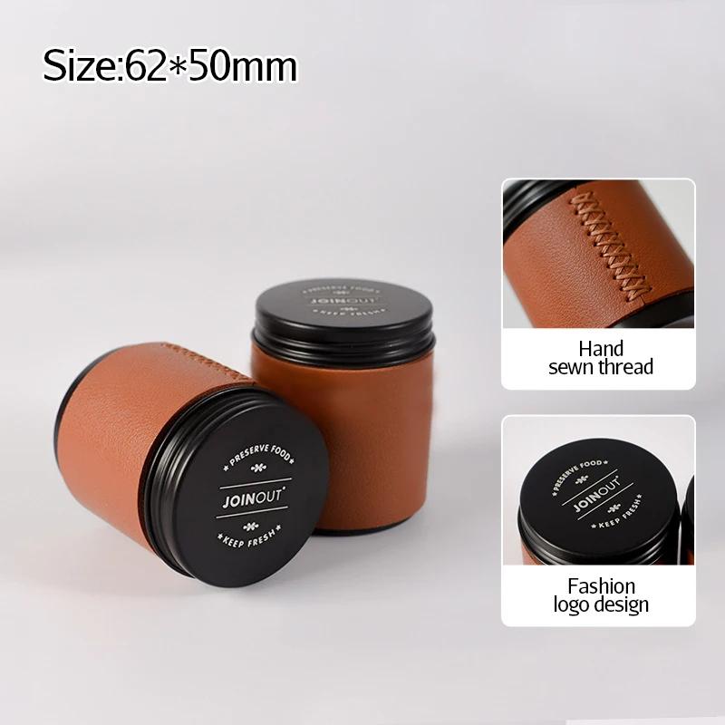 Portable Mini Coffee Bean Storage Jar Aluminum Alloy Coffee Powder Sealed Tank Outdoor Camping Coffee Bean Tea Storage Container