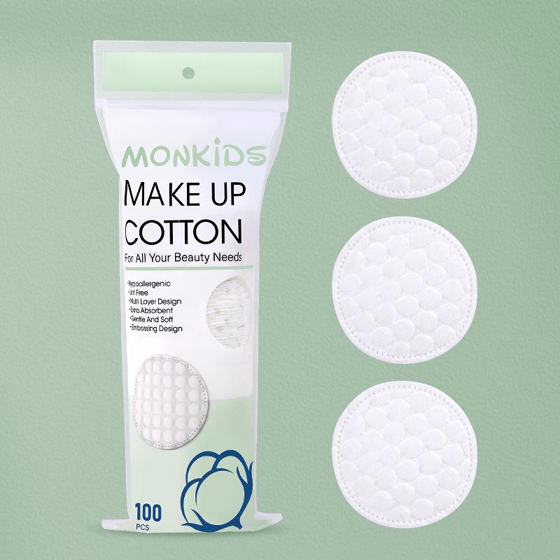 100-Count Large Pearl Grain Cosmetic Cotton Pads for Makeup Removal
