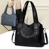 1 piece of soft synthetic leather retro women's single shoulder handbag, zipper closure, multiple pockets, suitable for daily us
