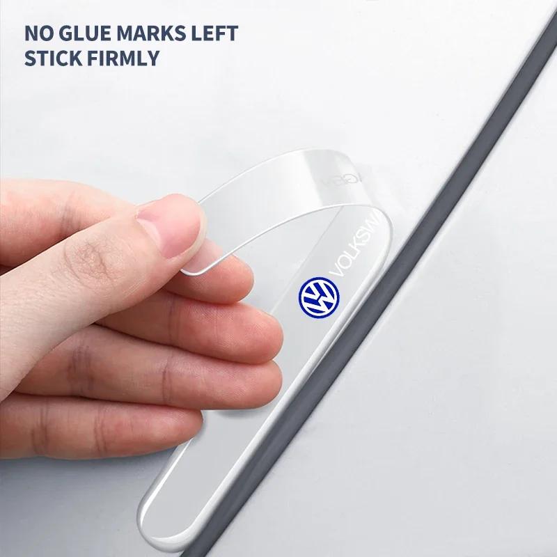 VW GTI GOLF 2026 Hot For VW VOLKSWAGEN Car Door Bowl Transparent Anti-collision Protector Bar Stickers For Volkswagen Polo Jetta
