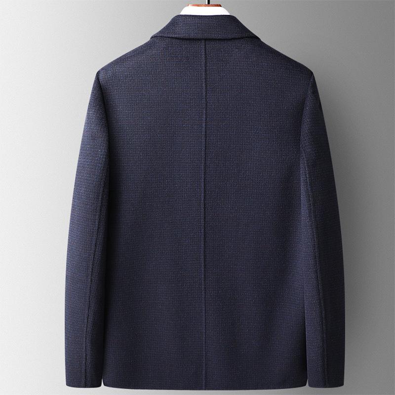 Podzimní a zimní klopová oboustranná nylonová bunda Pánská ležérní bunda Bunda pro střední věk a starší Tatínkova bunda Pánská bunda