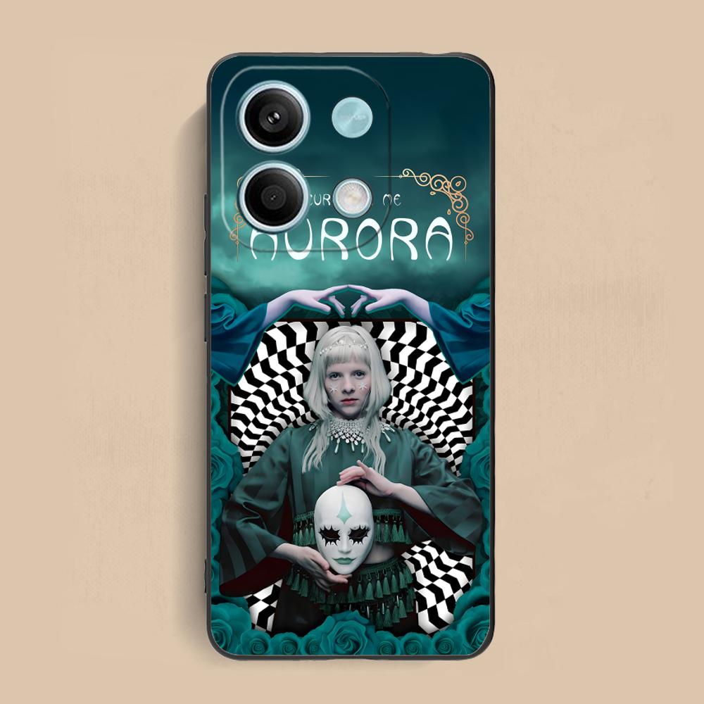 Aurora Aksnes Mobile Cell Phone Case for Xiaomi Redmi Note 14 13 12 11 S Pro Plus 4G 5G Colorful Printing Cover Cover Cellphones